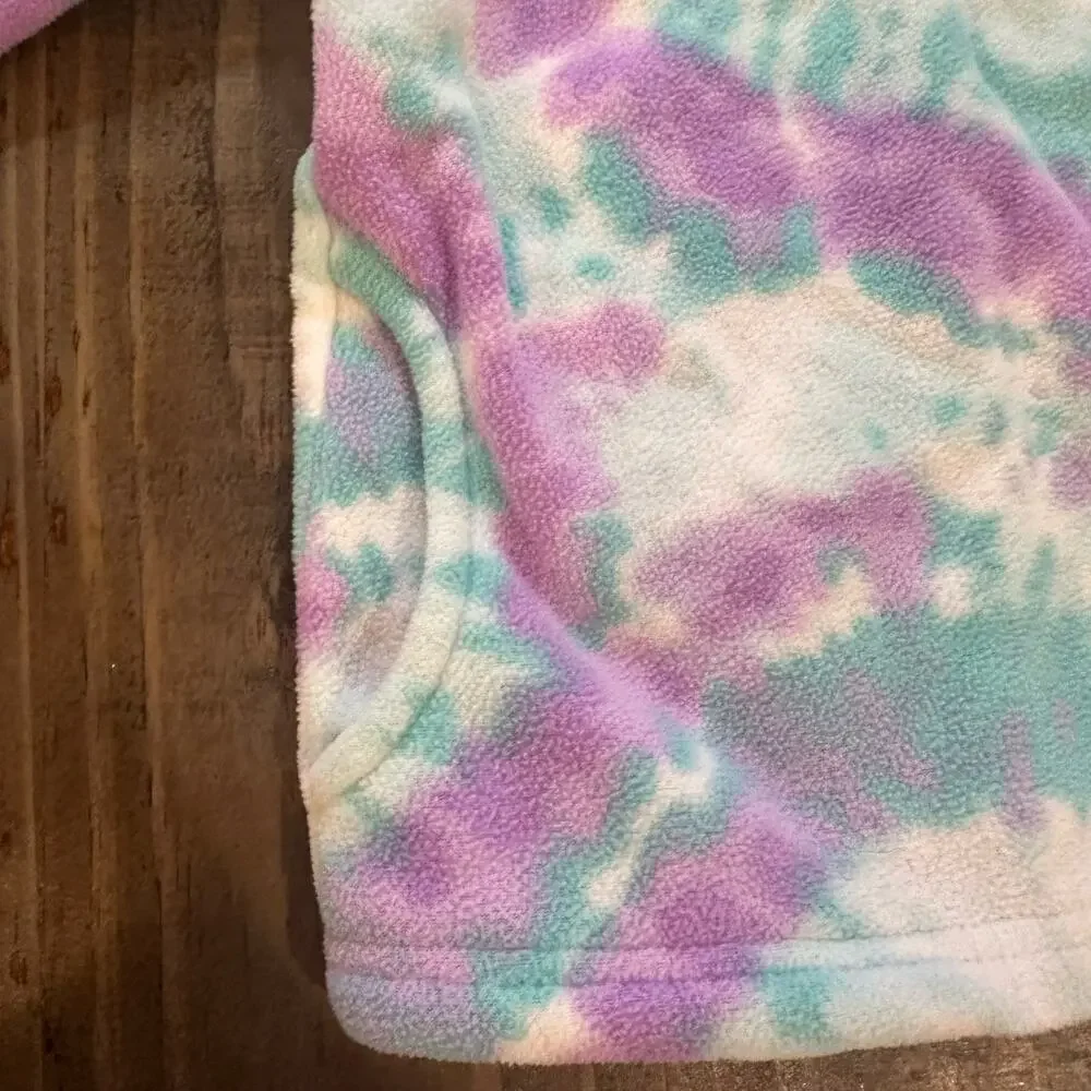 Children's Place Long Sleeve Tie Dye Microfleece Quarter Zip Pull over sz 4T